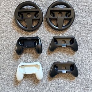 Nintendo Switch Gaming Wheel and Controller Back Shells - Black & White